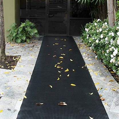 Rubber-Cal Composite Rib Corrugated Rubber Floor Mats - 1/8" Thick x 3 ft x 2.5 ft Anti-Slip Mat - size: 3ft x 2.5ft