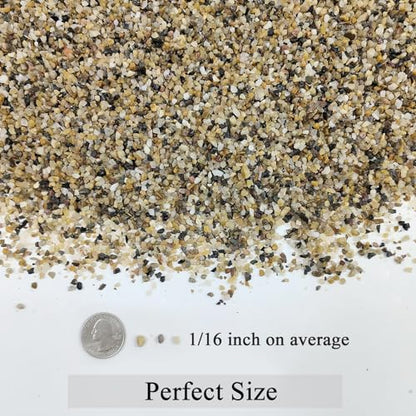 20lbs Fish Tank Sand, 1/16 inch Small Aquarium Gravel. Decorative Pea Gravel River Rocks for Air Plants, Vase Fillers, Landscaping and Succulent Soil Cover - size: 1/16 Inch