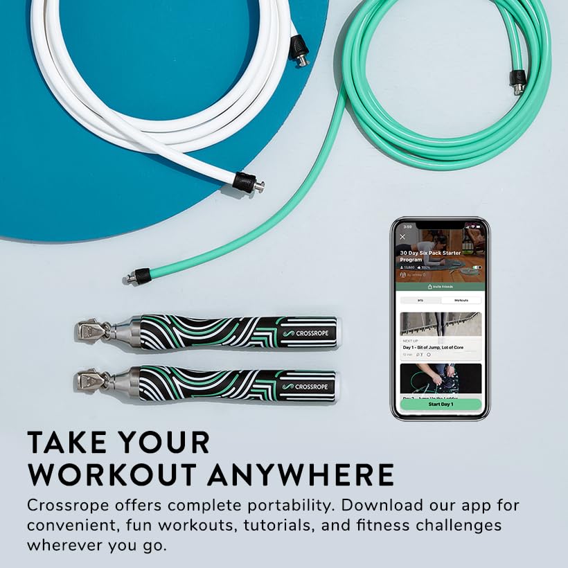 Crossrope Get Lean Weighted Jump Rope Set for Weight Loss - size: Small, style: 2023 Edition