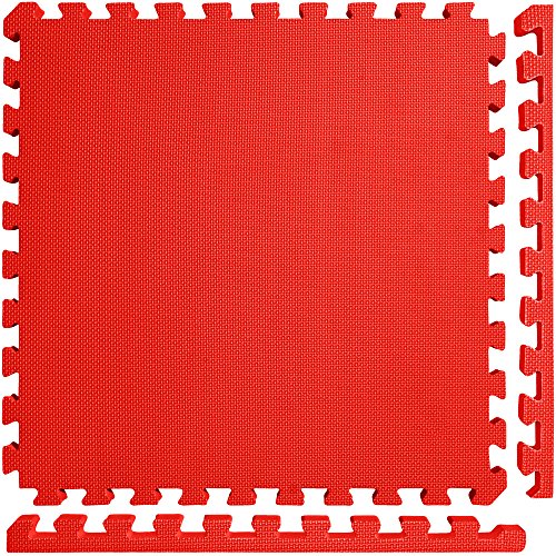 Meister X-Thick 1.5" Interlocking EVA Foam Mats - RD - 25 Tiles (100 Sqft) - color: Red, size: 25 Tiles (100 Sqft)