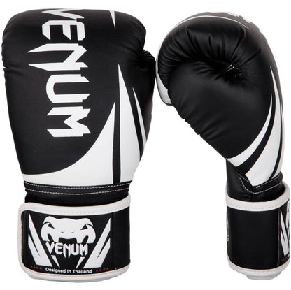 Venum Challenger 2.0 Boxing Gloves - For Kids - color: Black/White, size: 8-Ounce