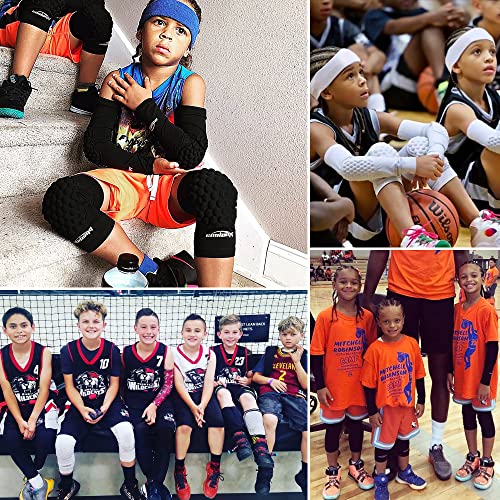 COOLOMG Basketball Knee Pads for Kids Youth Adult - color: White Bubble, size: X-Large