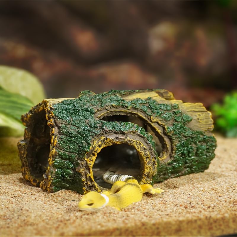 1PC Fish Tank Decoration Landscaping Aquarium Scenery Resin Crafts Decoration Wooden Barrel Wood Tree Debris Escape Bucket Spider Scorpion Lizard Shelter Decoration Reptile