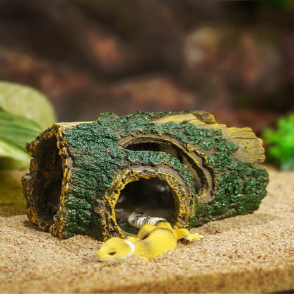 1PC Fish Tank Decoration Landscaping Aquarium Scenery Resin Crafts Decoration Wooden Barrel Wood Tree Debris Escape Bucket Spider Scorpion Lizard Shelter Decoration Reptile