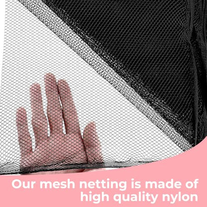 Black Netting Mesh Fabric for Sewing 29.5 X 59 Inch Soft Mesh Netting Fishnet Fabric Slightly Stretchy Weave Net for Sew in Crafts Backpack Pocket Nettings Bag Shopping Bag and Nettings Clothes