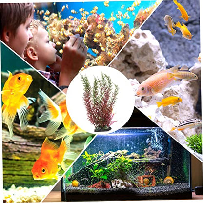 2pcs Creative Artificial Aquarium Grass Vivid Wear-Resistant Desktop Tank Plants for Fish Tank Decoration Simulation Plants
