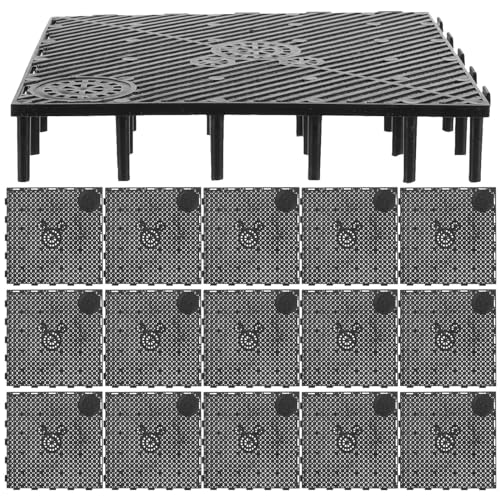 20pcs Fish Tank Undergravel Filtration System Fish 10 Gallon Tank Divider Fish Tank Stand Under Gravel Substrate for Black Fish Tank Bottom Grid