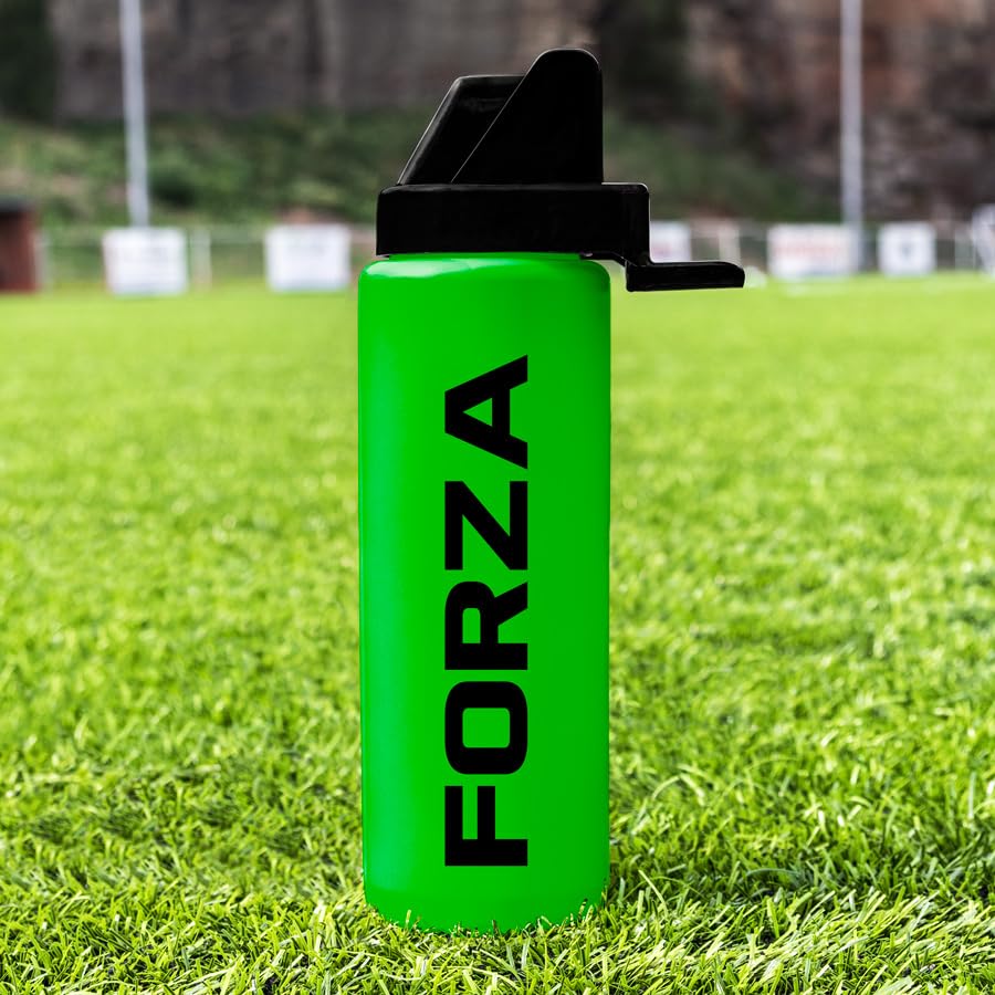 FORZA Team Hygiene Water Bottles – BPA-Free Squeeze Bottles with Contactless Nozzle for Athletes, 1 Litre Capacity (Pack of 40, Green) - color: Green, style: Pack of 40