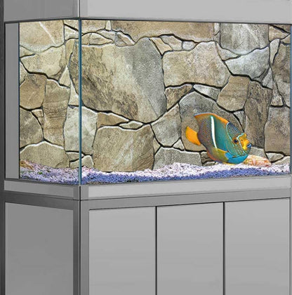 36X24IN Marble Aquarium Background, Art Marble Aquarium Background, Natural Marble Glass Terrarium Background with 8 EVA Double-Sided Tape