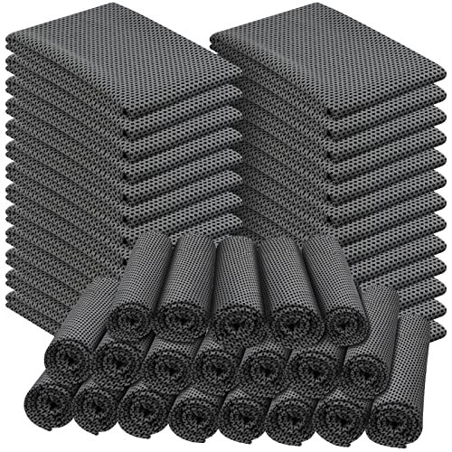 Shellwei 50 Pcs 40 x 12 Cooling Towel Bulk for Neck and Face - color: Dark Gray