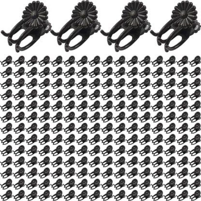 GXXMEI 400PCS Plant Clips, Orchid Clips Plant Orchid Support Clips Flower and Vine Clips for Supporting Stems Vines Grow Upright Dark Brown