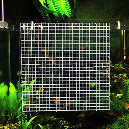 Poity Aquarium Fish Tank Isolation Divider Filter Patition Board Net Divider Holder White 30x30 cm