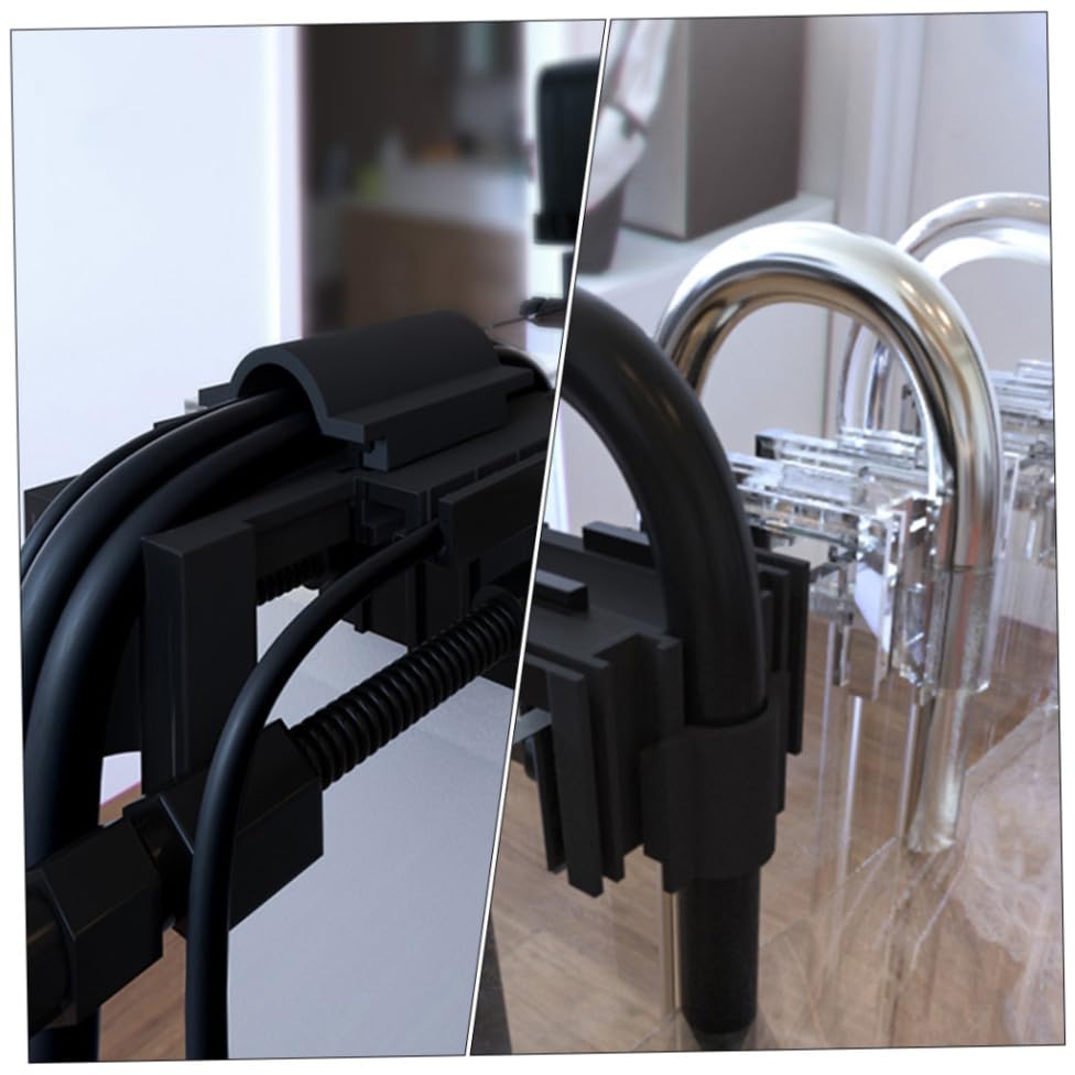BESPORTBLE 2pcs Aquarium Fixed Clips Multifunctional Holder for Hose Water Transparent Space-Saving for Fish Tank Owners