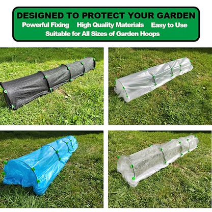 Greenhouse Clamps for 0.32-0.45inch Greenhouse Hoops, Garden Support Frame,Grow Tunnel,Plant Support Stakes.for Fixing Plant Cover,Plastic Sheeting,Film Row Cover,net.(30pcs) - style: for 0.32-0.45inch Greenhouse Hoops(30pcs)