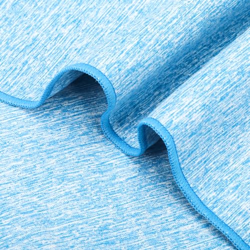 6 Pack Sweat Towels for Men Women Working Out Lightweight Quick-Dry Microfiber Gym Towel for Running Fitness Yoga Tennis Riding Hiking Exercise Fishing(6 Pack(Blue)) - color: 6 Pack(blue)
