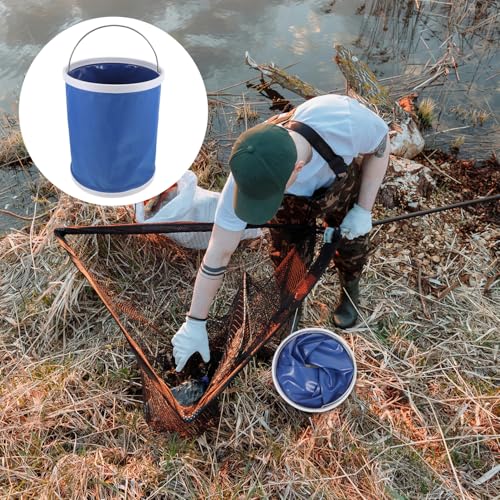 Amosfun Lightweight Collapsible Camping Bucket Portable Folding Water Container for Car Wash Outdoor Fishing