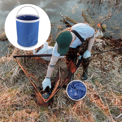 Amosfun Lightweight Collapsible Camping Bucket Portable Folding Water Container for Car Wash Outdoor Fishing