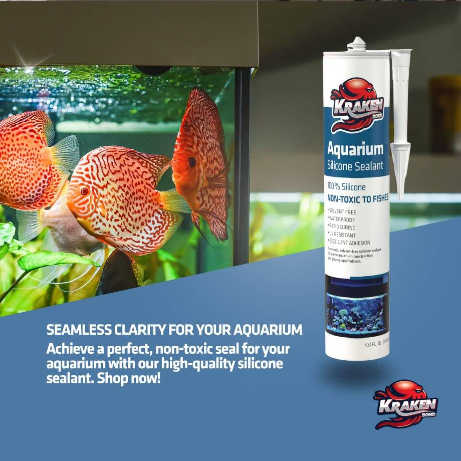 Kraken Bond Black Aquarium Silicone Sealant - (2x10.1 fl. oz.) 100% Waterproof Aquarium Safe Silicone, Non-Toxic Fish Tank Safe Sealant, Fast Curing and Strong Adhesion, 2 Pack - color: Black, size: 2 Pack