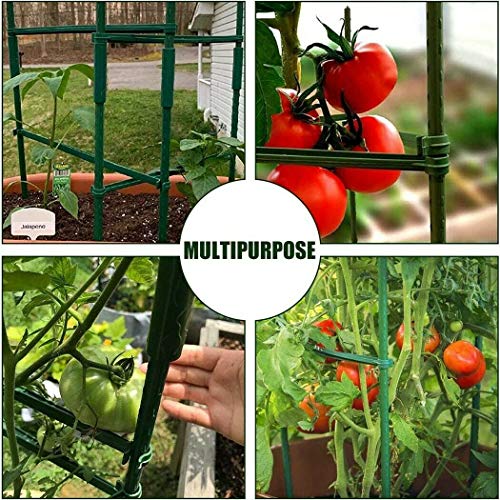 70 Pieces Adjustable Plant Trellis Connector Clip Plastic Plant Connector Stakes Garden Plastic Connector Connecting Joint Buckle Clip 11mm