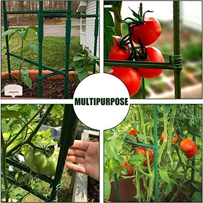 70 Pieces Adjustable Plant Trellis Connector Clip Plastic Plant Connector Stakes Garden Plastic Connector Connecting Joint Buckle Clip 11mm