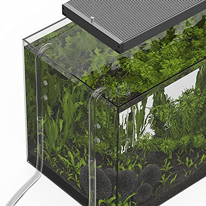 FZONE Aquarium Glass Mini Skimmer Lily Inflow and Outflow Sets for Mini Nano Tanks Filter Pipes(for 1/2inch Tubing)