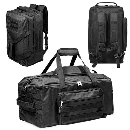 3-in-1 Tactical Duffle Backpack - 50L Large Gym Bag with Shoe Compartment & Wet Pocket, Water-Resistant Travel Bag for Men & Women, Carry-On Weekender Overnight Bag with MOLLE System