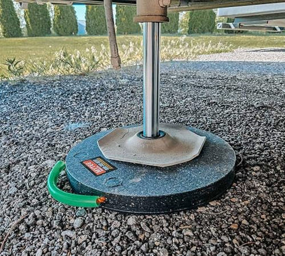 Mytee Products Round Outrigger Pad 15" Diameter, 1.5" Thick, 50,000 lbs WLL, RV Jack Pads | Crane Trailer Stabilizer Pads Lightweight, Stackable, Waterproof, Unbreakable, Ergonomic Handle (2 Pack) - size: 2 - Pack