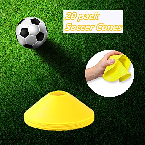 Adjustable Speed Training Hurdles Fitness & Speed Training Equipment with Agility Ladder - Plyometric Fitness & Speed Training – Hurdle/Obstacles for Soccer, Football, Track & Field - color: Yellow