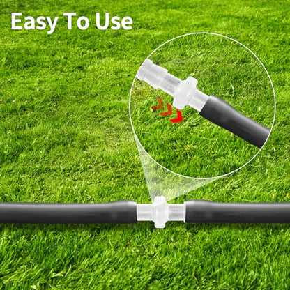 1/8" Barbed Hose Connector, 5-Pack Plastic Barb Fitting Adapter for Air, Water, Fuel Lines - Universal Tubing Mender for Aquarium, Water Pump, Irrigation Systems (1/8) - size: 1/8