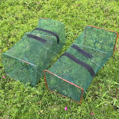 Fishing net Trap Foldable Crawfish Bait Trap nets Suitable for Crabs, Shrimp, Minnow and Crayfish, 3 Pack