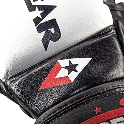 Revgear Pro Series MS1 MMA Boxing Glove, Premium Leather, Thai, MMA - color: Whie, size: Medium