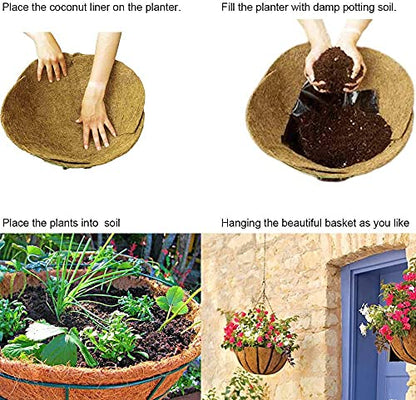 16x80 inch Natural Coconut Coir Liner Sheets Coco Fiber Roll Coco Mat for Planter Flower Basket Liner Garden Decoration Animal Pet Pad - size: 16x80 inch