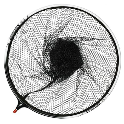 FRCOLOR Nylon Fishing Landing Net Head with Nano-Coated Titanium Alloy Frame, 30cm Fine Mesh Landing Net Accessory for Freshwater and Saltwater Fishing