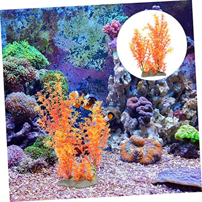 Creative Artificial Plant Desktop Aquarium Grass Fish Tank Decoration Lifelike Underwater Plant Material for Freshwater and Aquariums Decor