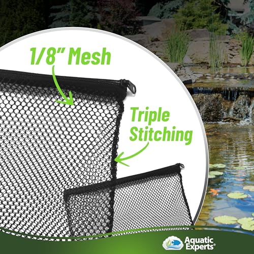 Aquatic Experts Mesh Media Bags – Large Hole 1/8" Mesh with Rustproof Plastic Zipper for Bio Balls & Large Filter Media (14" x 20", 1 Pack)