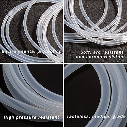 1/16" ID Silicone Tubing, 1/16" ID x 1/8" OD Food Grade Silicone Tube, High Temp Hose for Wine Making Brewing (9.84Ft)