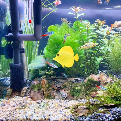 MERRYHAPY Luminous Aquarium Simulation Fish 3.14X2.75X0.39In Realistic Floating Tropical Fake Fish Decoration for Tank Landscaping and Aquarium Ornaments