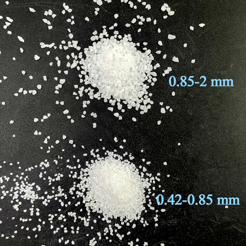5 lbs Aquarium White Sand, 0.8-2 mm Mini Aquarium Gravel. Coarse Sand for Fish Tank, Paintings, Succulent Plants Potted, Fire Pits, Candle, Vase Filler and Crafts