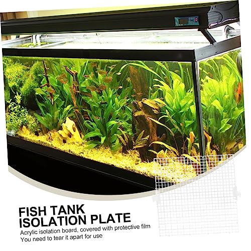 Abaodam 8pcs Aquarium Isolation Board Aquarium Divider Small Fish Tanks Accessories Fish Tank Divider Adjustable Large Clear Substrate Water Breeding Lattice Plate PVC Transparent