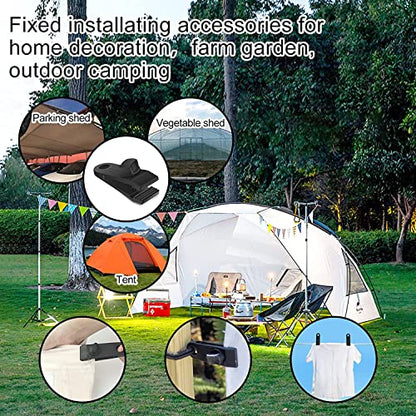 Heavy Duty Suction Cup Anchor 4pcs Strong Suction Cups with Hooks and 4pcs Tarp Clips Deavy Duty Lock Grip for Tie Down Car Awning Boat Camping Trap
