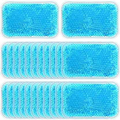 Trelaco 24 Pcs Gel Bead Ice Pack 4 x 6 Inch, Reusable Hot Cold Pack - color: Blue