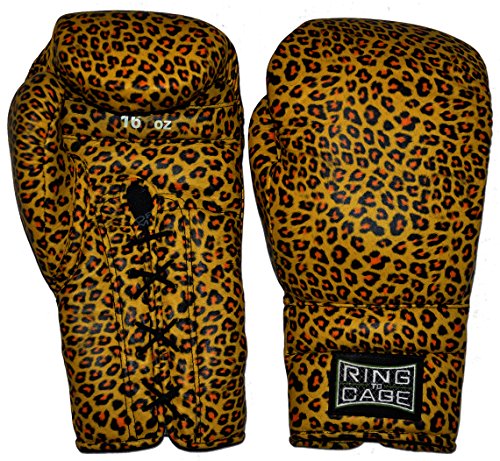 Ring to Cage Custom Japanese-Style Training Boxing Gloves - Leopard