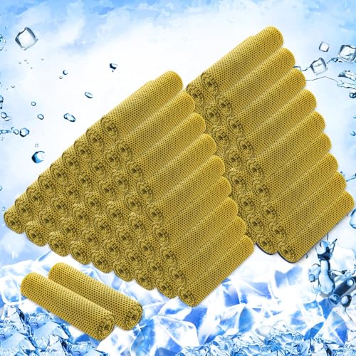Hosuly 100 Pack Cooling Towels, 40"x12" - color: Yellow