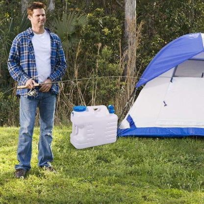 5 Gallon/18.5L Water Container with Spigot, Portable BPA Free Water Jug, Multifunction Water Tank for Camping Outdoor Hiking Picnic Supplies, Emergency Stroage - size: 5 gal