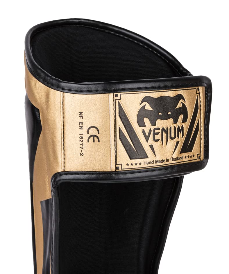 Venum Elite Standup Shin Guards - color: Gold/Black, size: X-Large