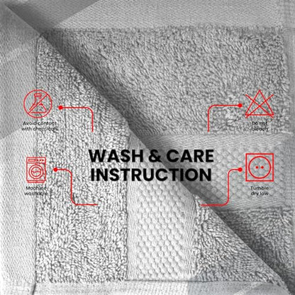 Infinitee Xclusives 100% Cotton Luxury Wash Cloths for Showering - 12 Pack - color: Charming Grey, size: Washcloths - 12 Pack