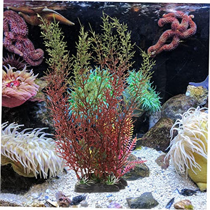 2pcs Creative Artificial Aquarium Grass Vivid Wear-Resistant Desktop Tank Plants for Fish Tank Decoration Simulation Plants