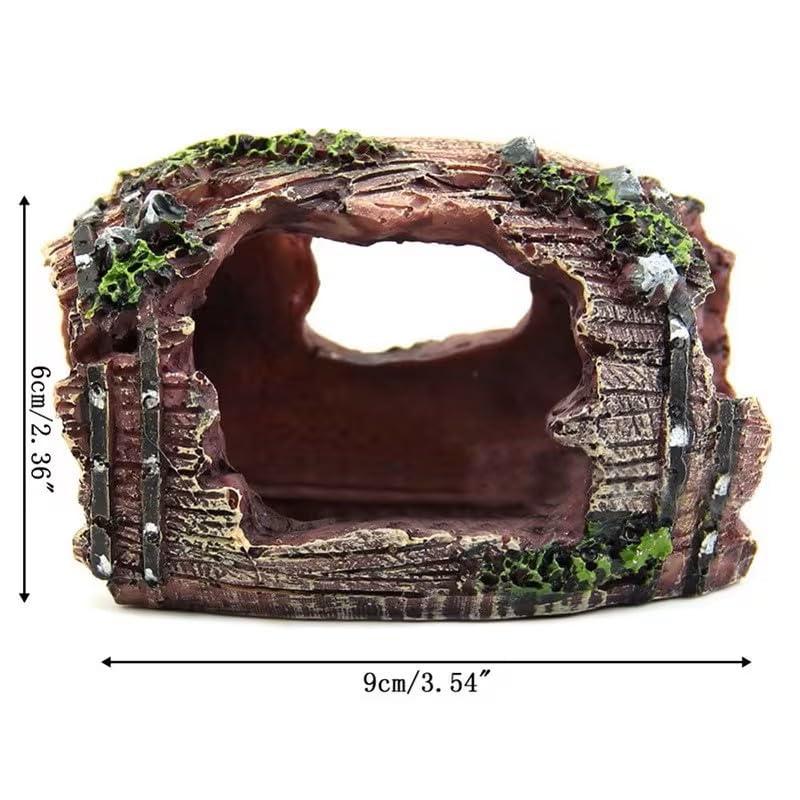 Resin Crafts for Aquarium, Glass Fish Tank Ornaments and Additions - color: Grey Fish Tank Castle Style 7