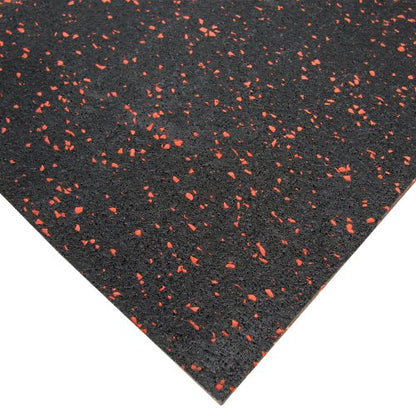 Rubber-Cal Elephant Bark Flooring 3/8-inch T x 4-feet - color: Red Dot, size: 54"L x 48"W x 0.4"Th