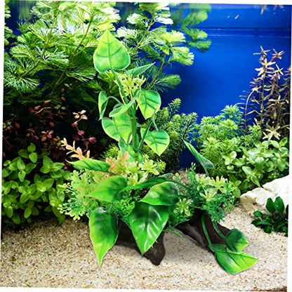 Decorative Aquarium Grass Plant Realistic Compact Fake Plant for Fish Tank Decoration for Desktop Aquariums Underwater Landscape and Easy to Maintain